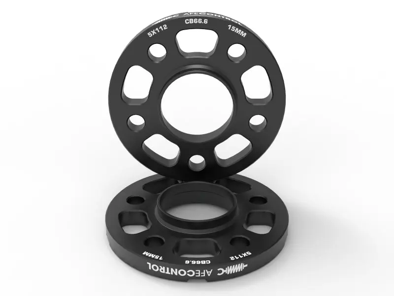 aFe CONTROL Billet Aluminum Wheel Spacers 5x112 CB66.6 15mm Toyota GR Supra BMW G Series