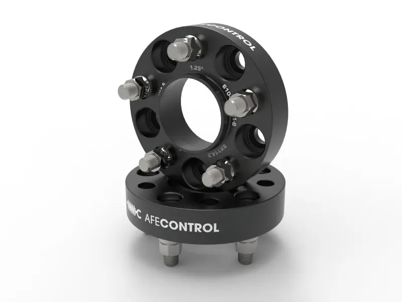 aFe CONTROL Billet Aluminum Wheel Spacers 5x114.3 CB70.5 1.25in 15 24 Ford Mustang 20 23 Explorer