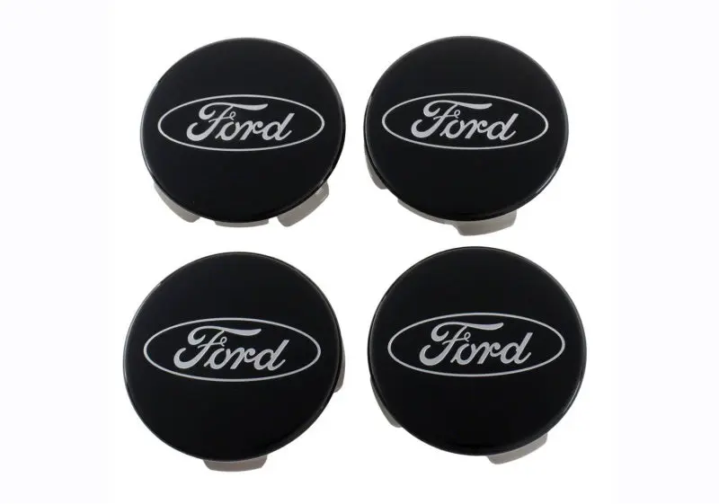 Ford Racing Ford Truck SUV Black And Chrome Wheel Center Cap Kit