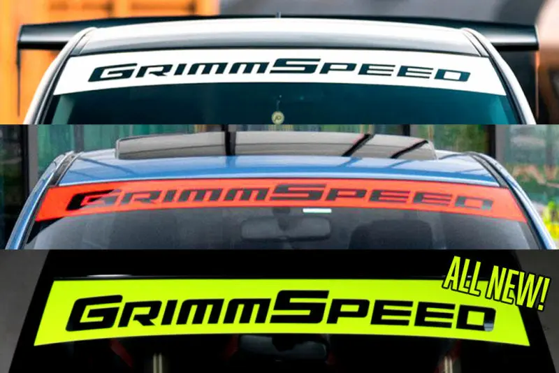 GrimmSpeed 2002+ Subaru WRX STI 05 09 Legacy GT Windshield Banner 43in. White