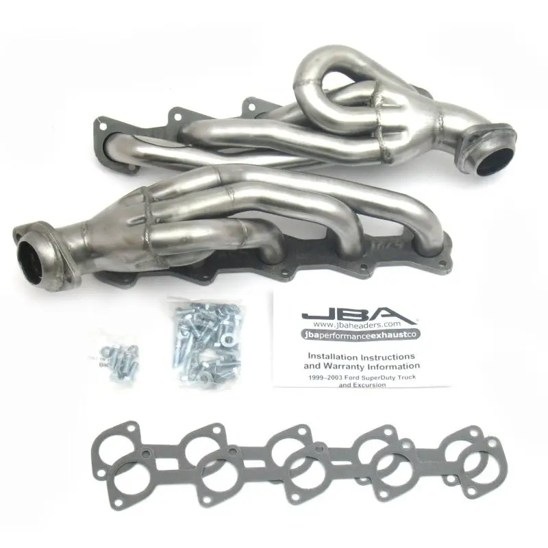 JBA 99 04 Ford Truck 6.8L 2V V10 w o EGR 1 1 2in Primary Raw 409SS Cat4Ward Header