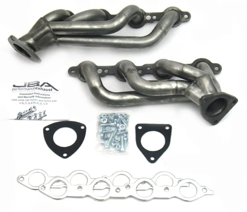 JBA 03 06 GM Truck 6.0L LS w o EGR 1 5 8in Primary Raw 409SS Cat4Ward Header