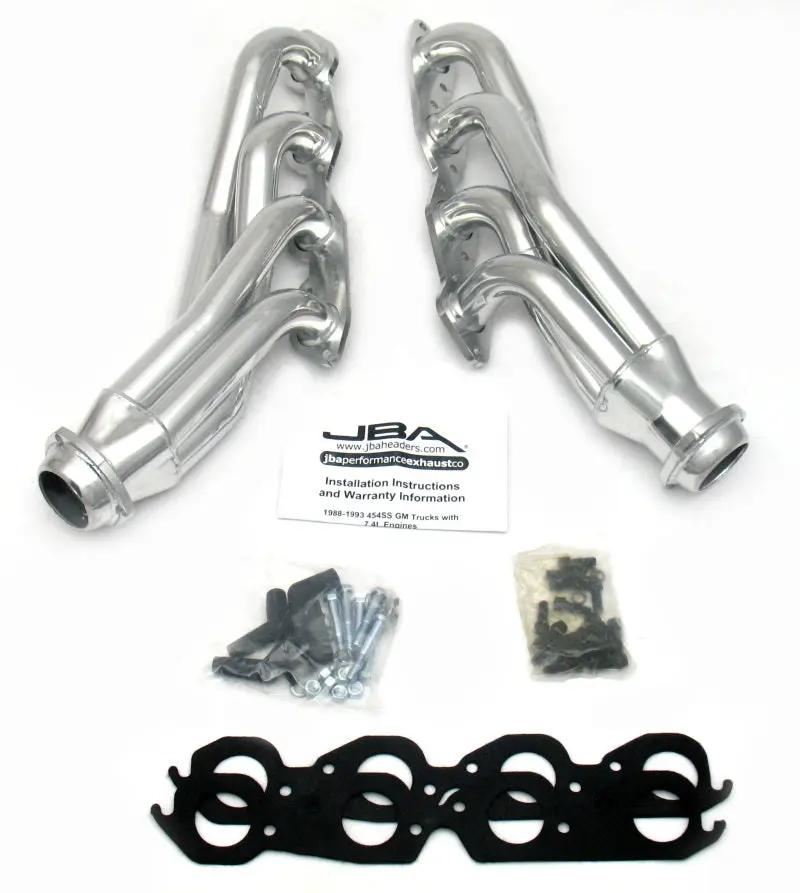 JBA 88 93 GM Truck 7.4L BBC w o .I.R. 1 3 4in Primary Silver Ctd Cat4Ward Header