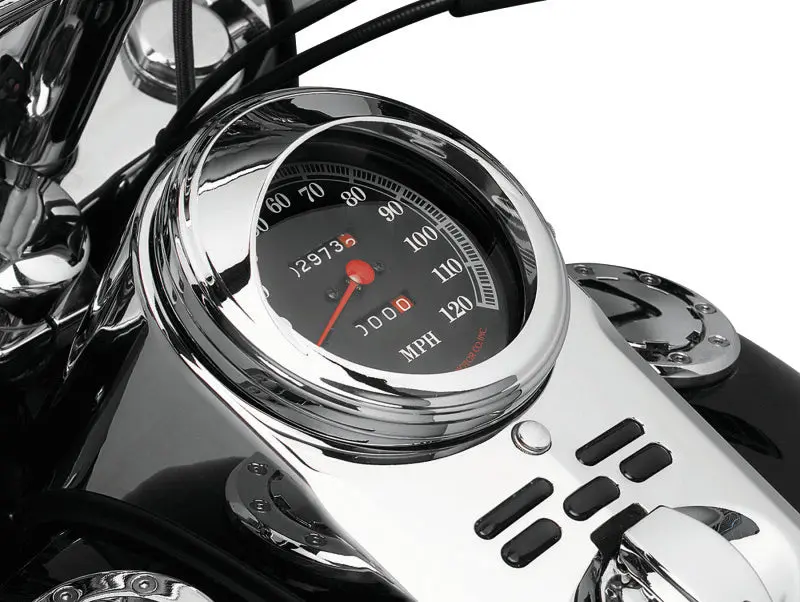 Kuryakyn Speedometer Trim Ring Visor Chrome