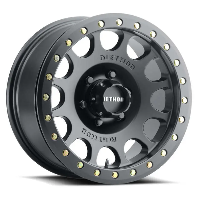 Method MR105 V3 Beadlock 17x9 38mm Offset 8x6.5 130.81mm CB Matte Black Wheel w BH H24125 Method Wheels