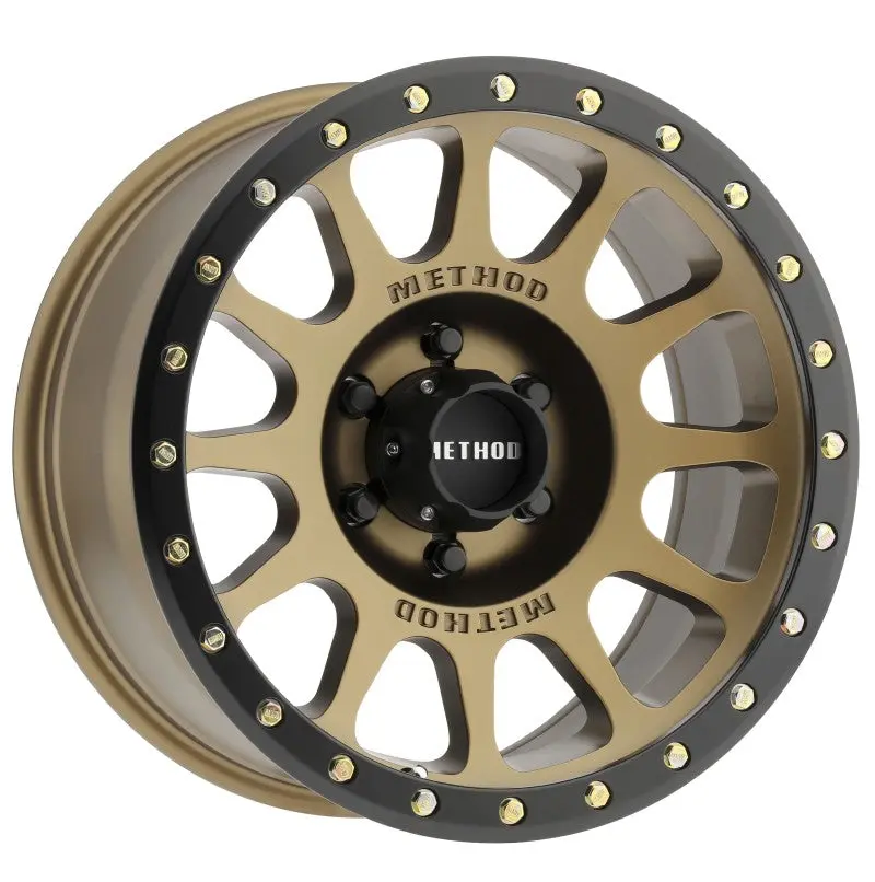 Method MR305 NV 18x9 0mm Offset 6x5.5 108mm CB Method Bronze Black Street Loc Wheel Method Wheels