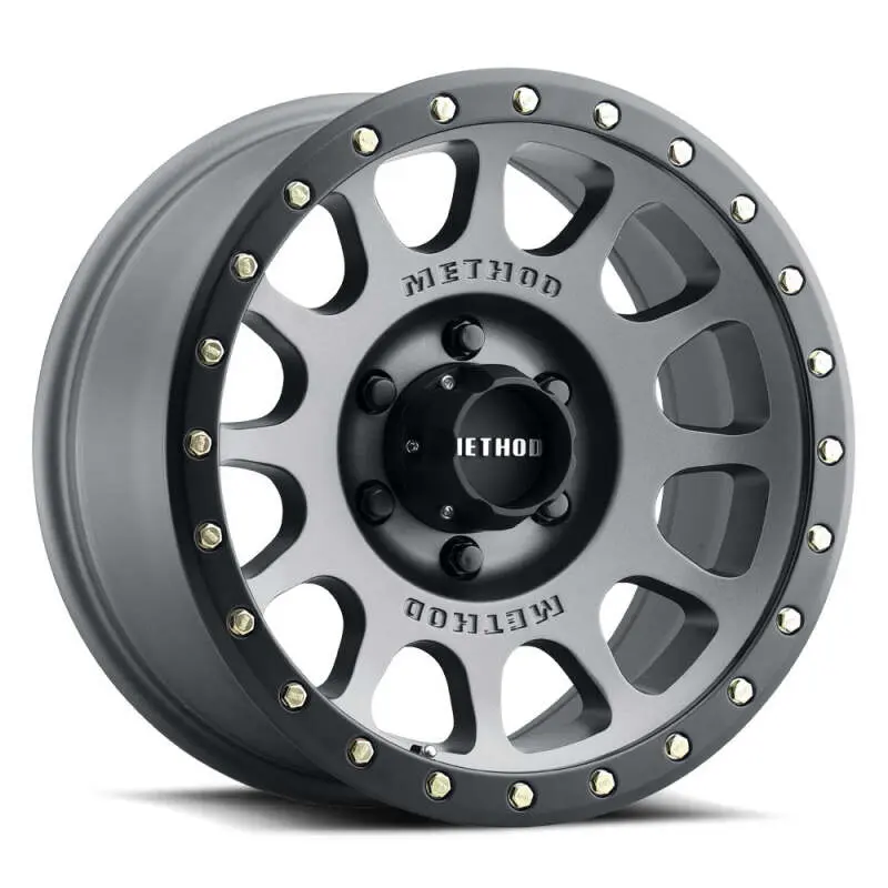 Method MR305 NV 18x9 +25mm Offset 5x150 BP 116.5mm CB Titanium Matte Black Lip Wheel Method Wheels