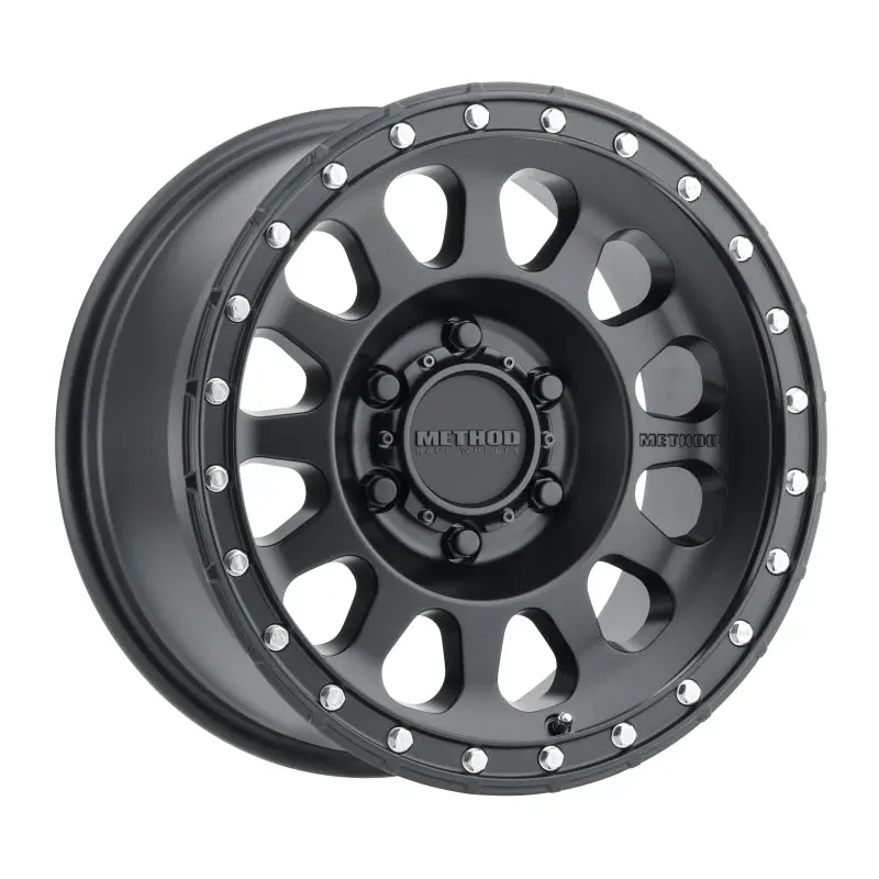 Method MR315 17x8.5 0mm Offset 6x5.5 106.25mm CB Matte Black Wheel Method Wheels