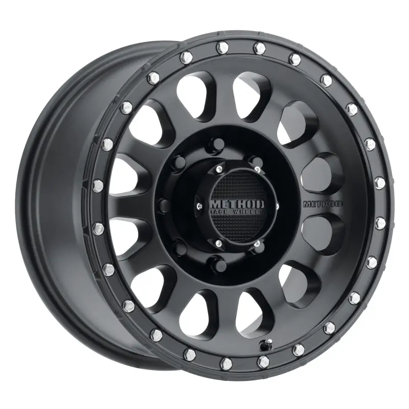 Method MR315 17x9 12mm Offset 8x6.5 130.81mm CB Matte Black Wheel Method Wheels