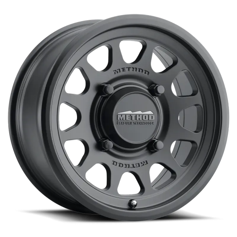 Method MR414 Bead Grip 15x7 4+3 13mm Offset 5x4.5 76mm CB Matte Black Wheel Method Wheels