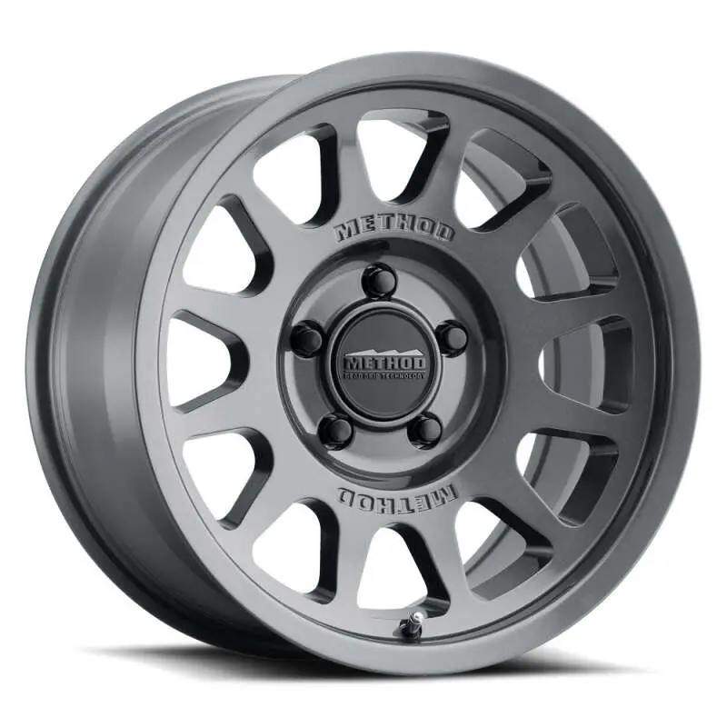 Method MR703 17x9 12mm Offset 106.25mm Bore 6x5.5 BP 4.8in BS Gloss Titanium Wheel Method Wheels