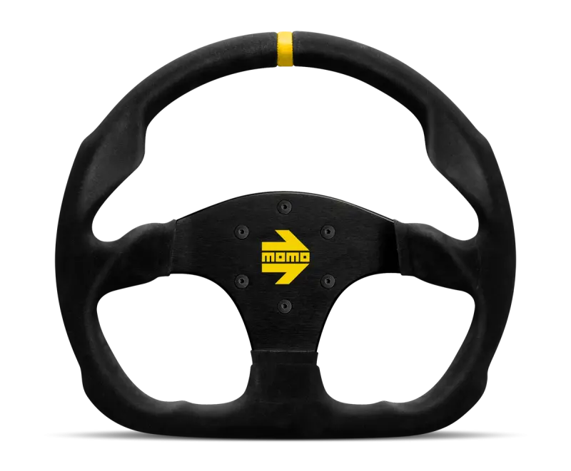 Momo MOD30 Steering Wheel 320 mm Black Suede Black Spokes 1 Stripe