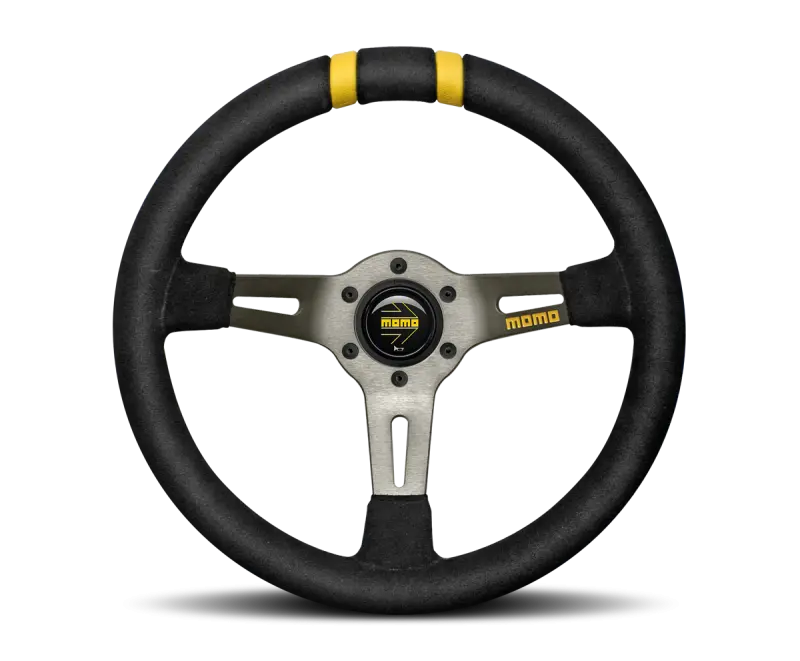 Momo MODDRIFT Steering Wheel 330 mm Black Suede Anth Spokes 2 Stripes