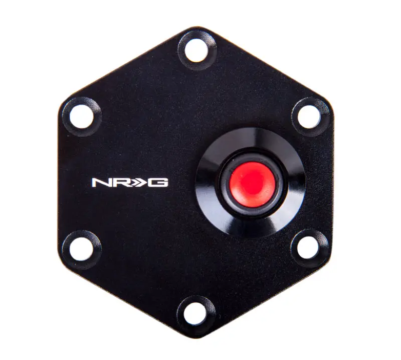 NRG Hexagnal Steering Wheel Ring w Horn Button Black