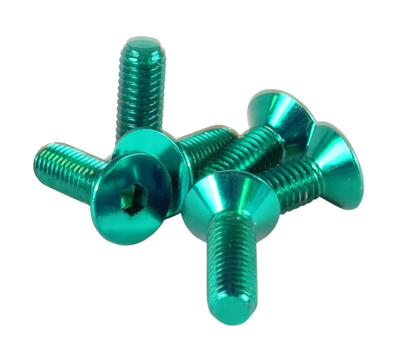 NRG Steering Wheel Screw Upgrade Kit (Conical) Green