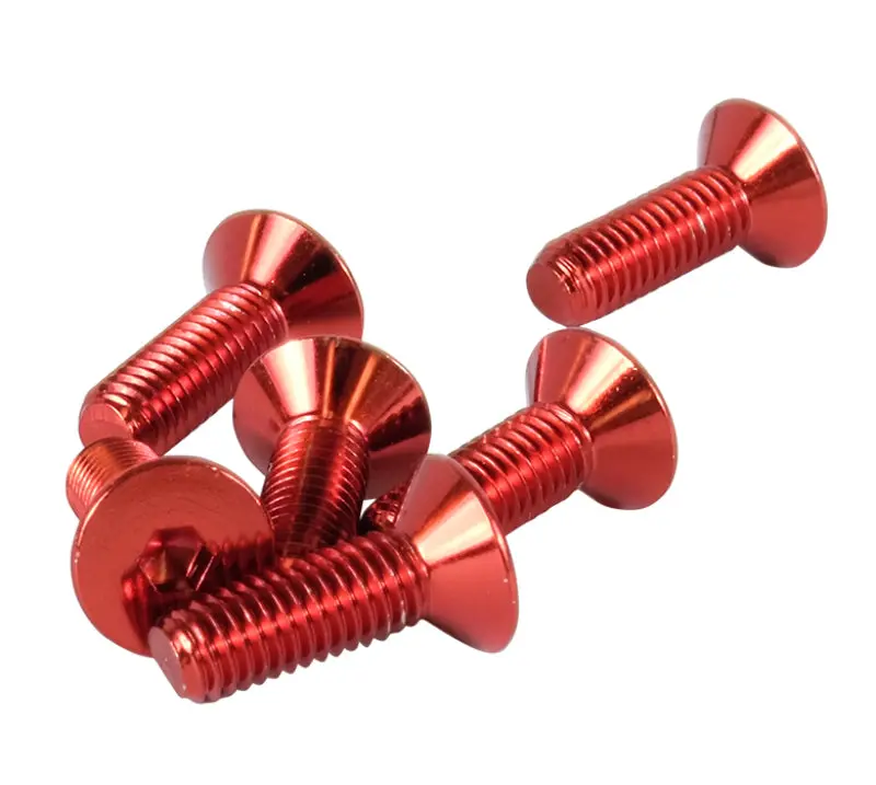 NRG Steering Wheel Screw Upgrade Kit (Conical) Red