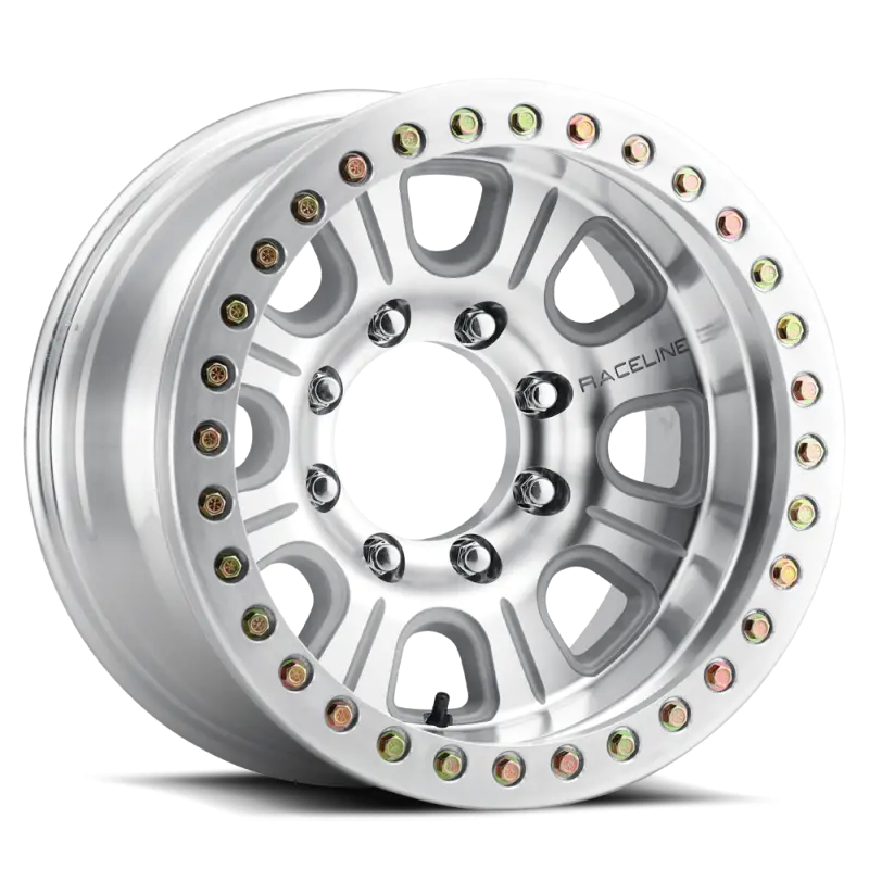 Raceline RT233 Monster 17x9.5in 8x170 BP 32mm Offset 130.81mm Bore Machined Beadlock Wheel