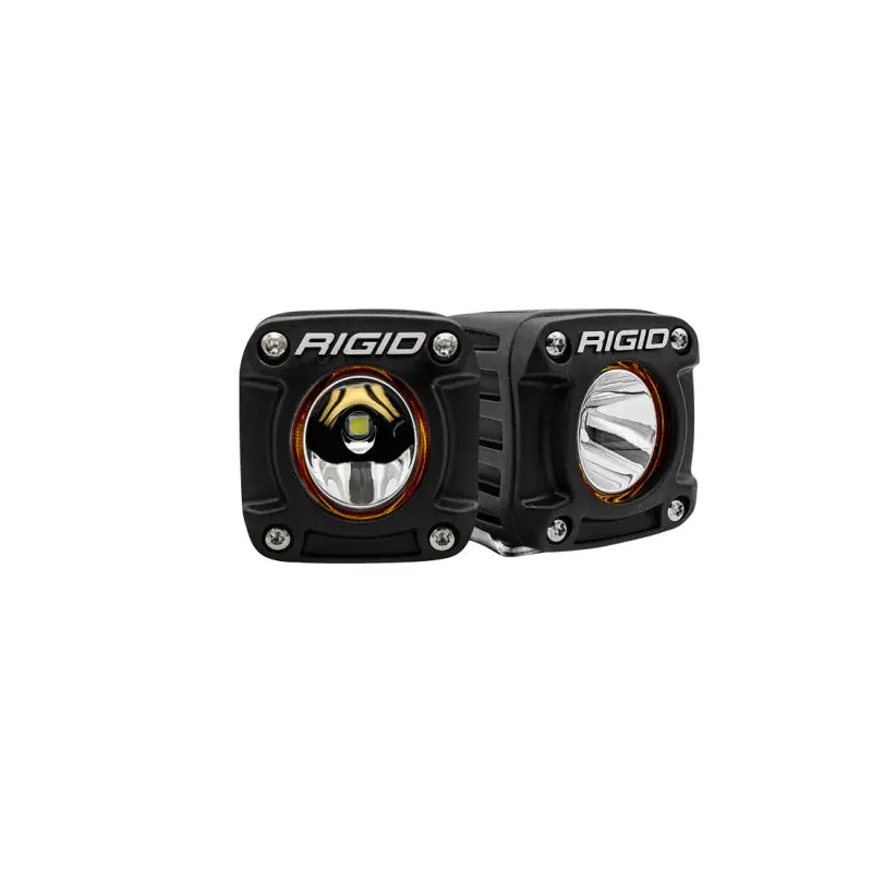 Rigid Industries Revolve Pod w White Trim Ring Pair
