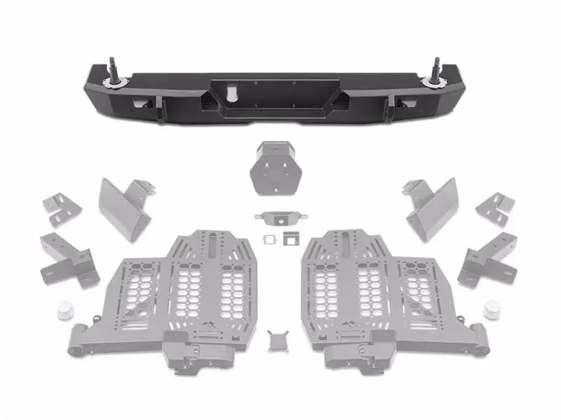 Rugged Ridge 20 24 Jeep Gladiator Wingmate Rear Bumper (Max Spare Wheel Tire 37in. Dia.) Tex. Blk
