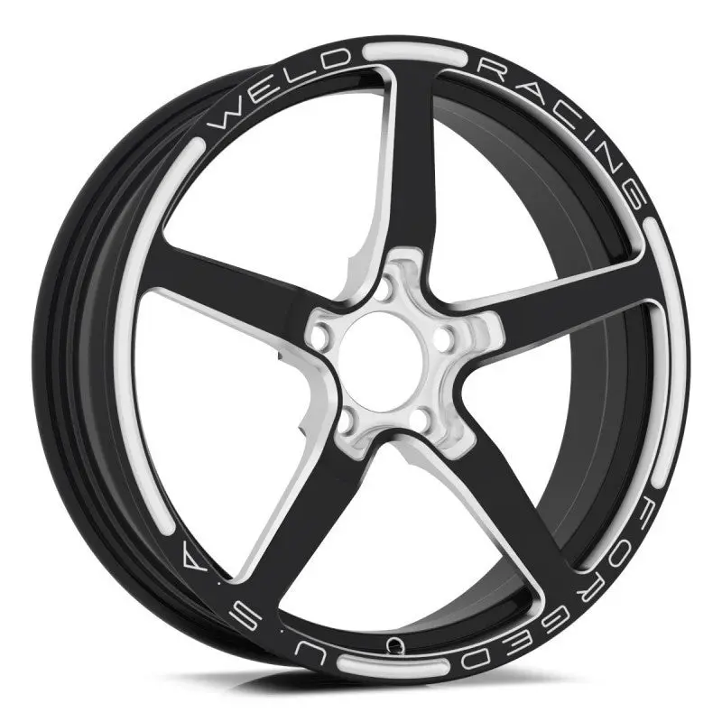 Weld Alumastar 1 Piece 18x6 5x4.75 BP 2.7in. BS Black Wheel