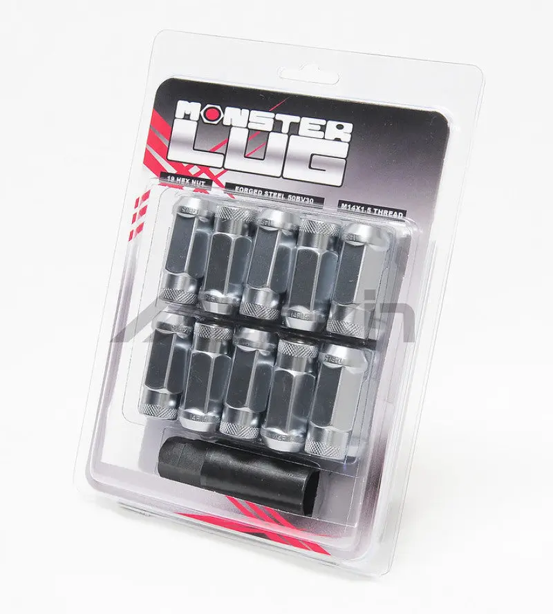Wheel Mate 14x1.50 Monster Open End Silver Lug Nut Set 20