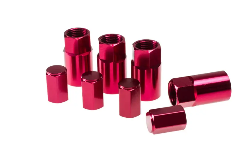 Wheel Mate Aluminum TPMS Valve Stem Cover Red Anodize