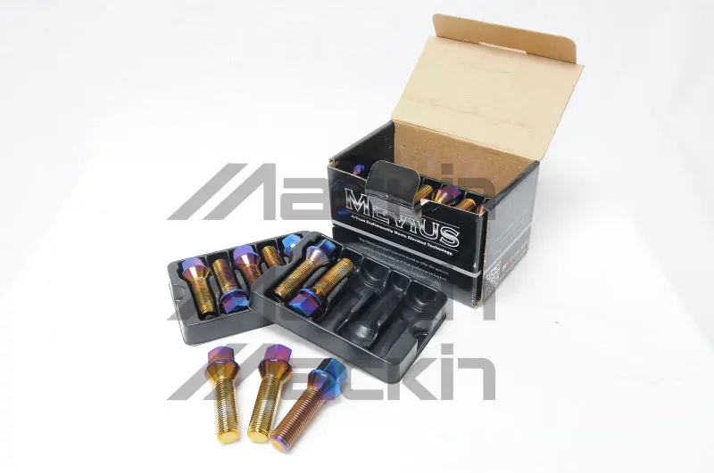 Wheel Mate Mevius Lug Bolt Set 20 Black 14x1.25 27mm Cone 60 DEG TAP