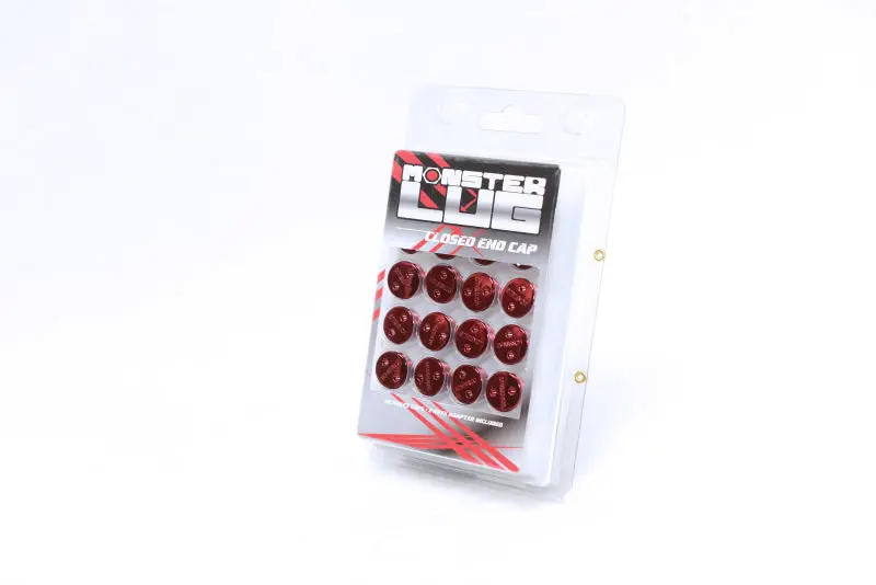 Wheel Mate Monster Lug Nut Caps Red 14x1.50