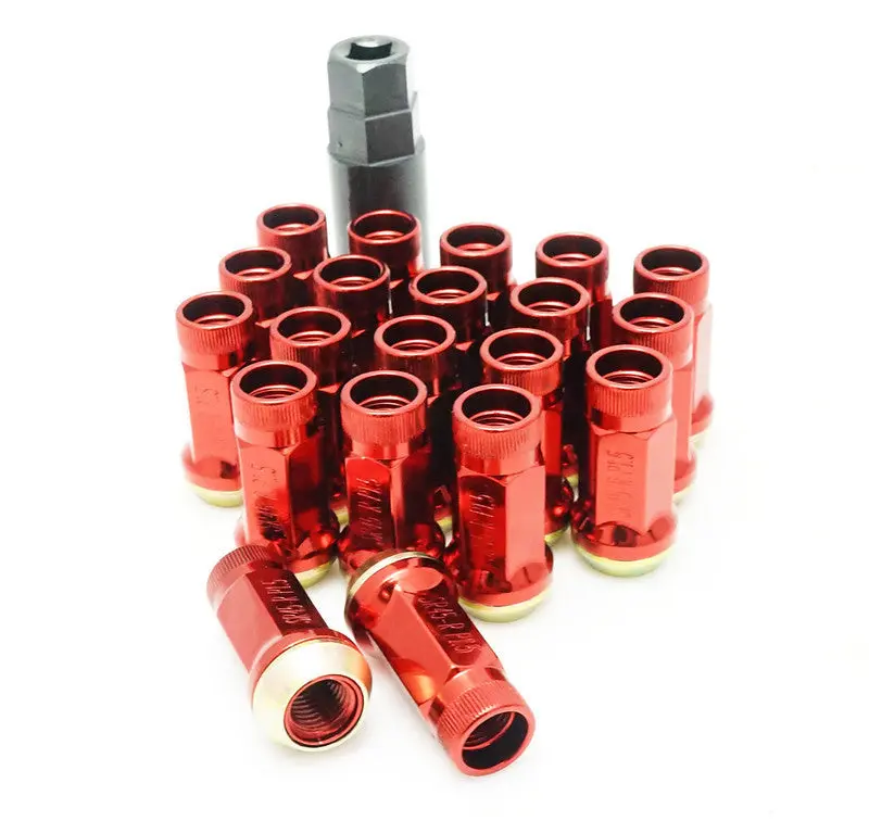 Wheel Mate Muteki SR45R Lug Nut Kit Lock Set 12x1.5 45mm Red