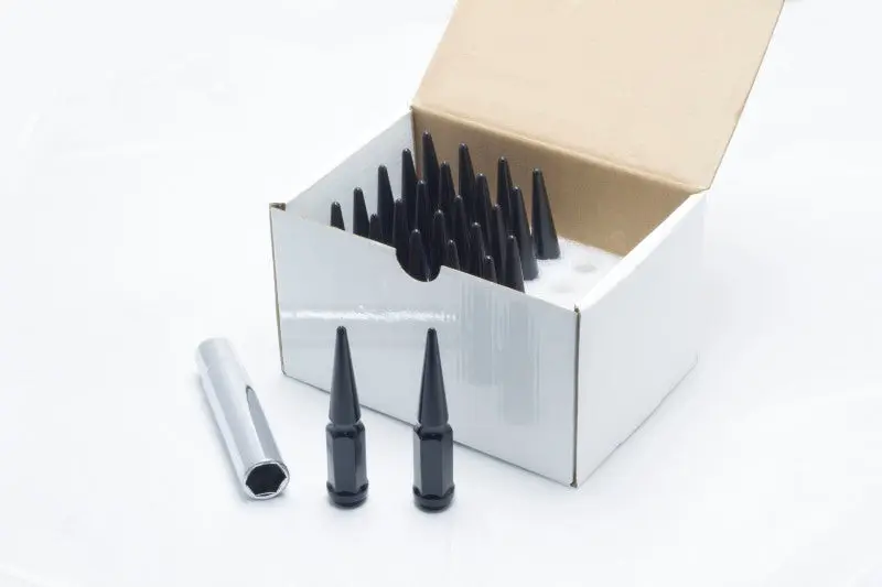 Wheel Mate Spiked Lug Nuts Set 24 Black 14x1.50
