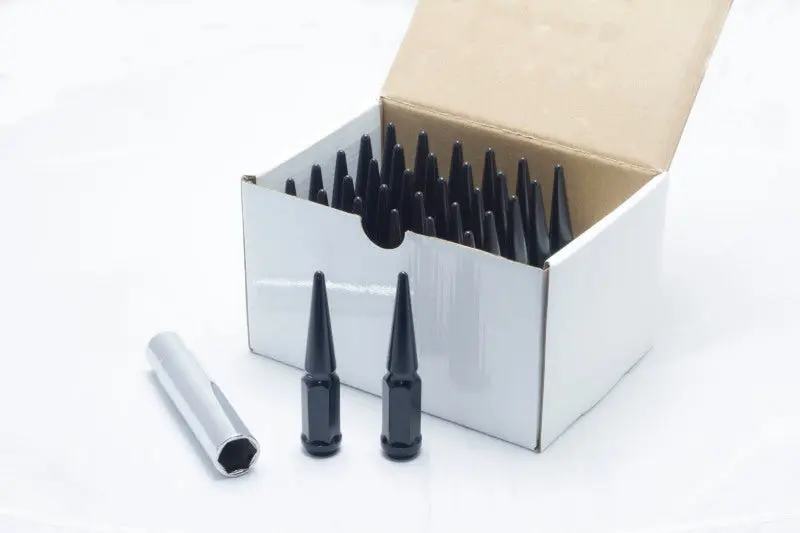 Wheel Mate Spiked Lug Nuts Set 32 Black 14x1.50