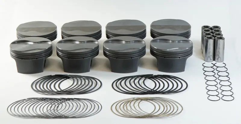 Mahle MS Piston Set GM LS 370ci 4.030in Bore 3.622stk 6.125in Rod 0.927 Pin 2cc 10.6 CR Set 8