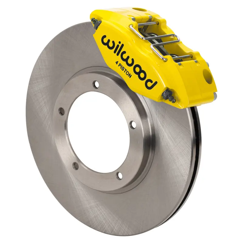 Wilwood 69-74 Porsche 911 Front Powerlite Brake Kit 3in MT Plain Face Yellow