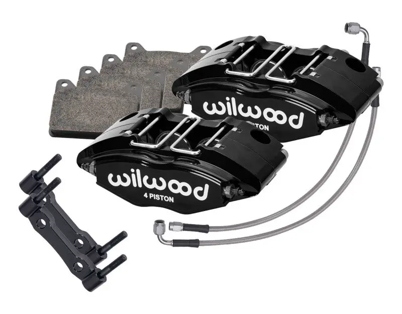 Wilwood 69-74 Porsche 911 Front Powerlite Caliper Kit 3in MT Black
