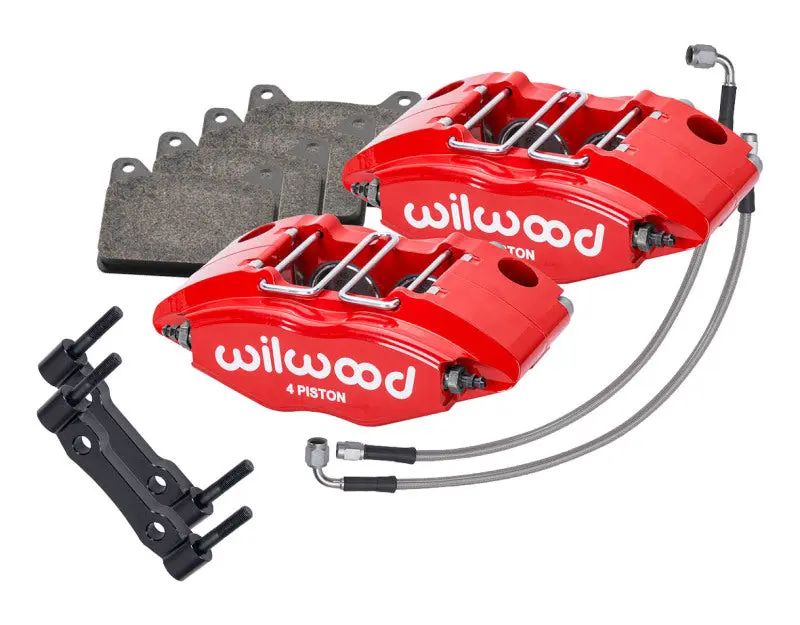 Wilwood 69-74 Porsche 911 Front Powerlite Caliper Kit 3in MT Red