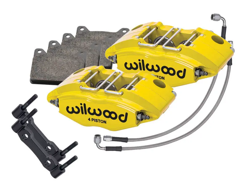 Wilwood 69-74 Porsche 911 Front Powerlite Caliper Kit 3in MT Yellow