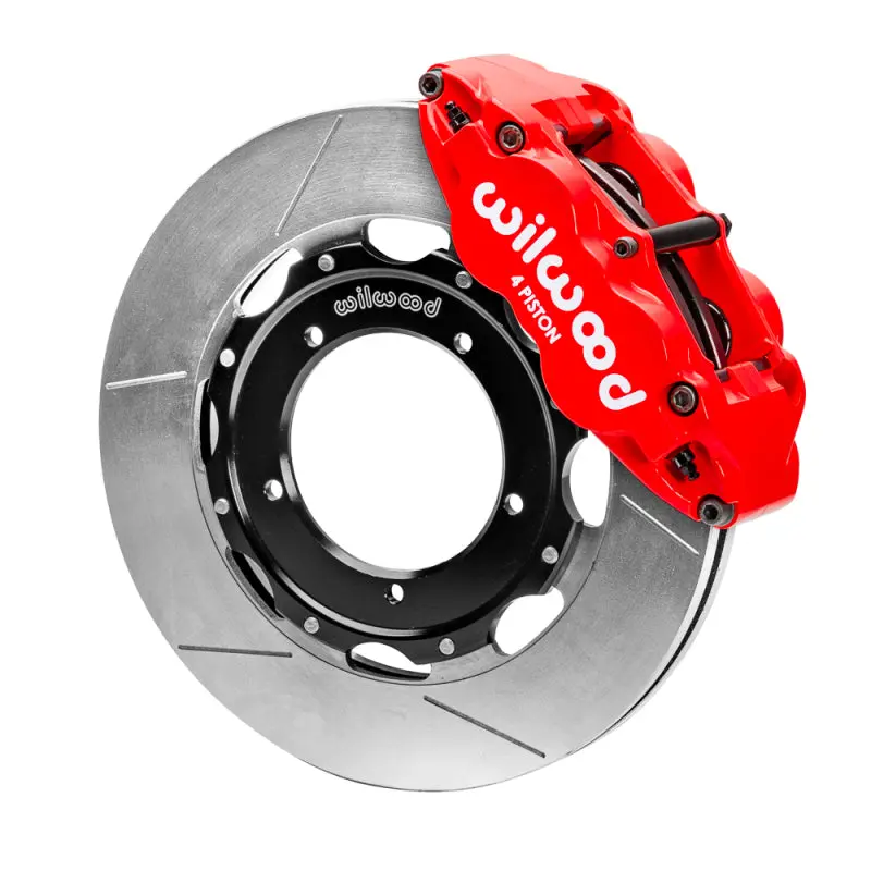 Wilwood 69-89 Porsche 911 Front Superlite Brake Kit 3.5in MT Slotted Face Red