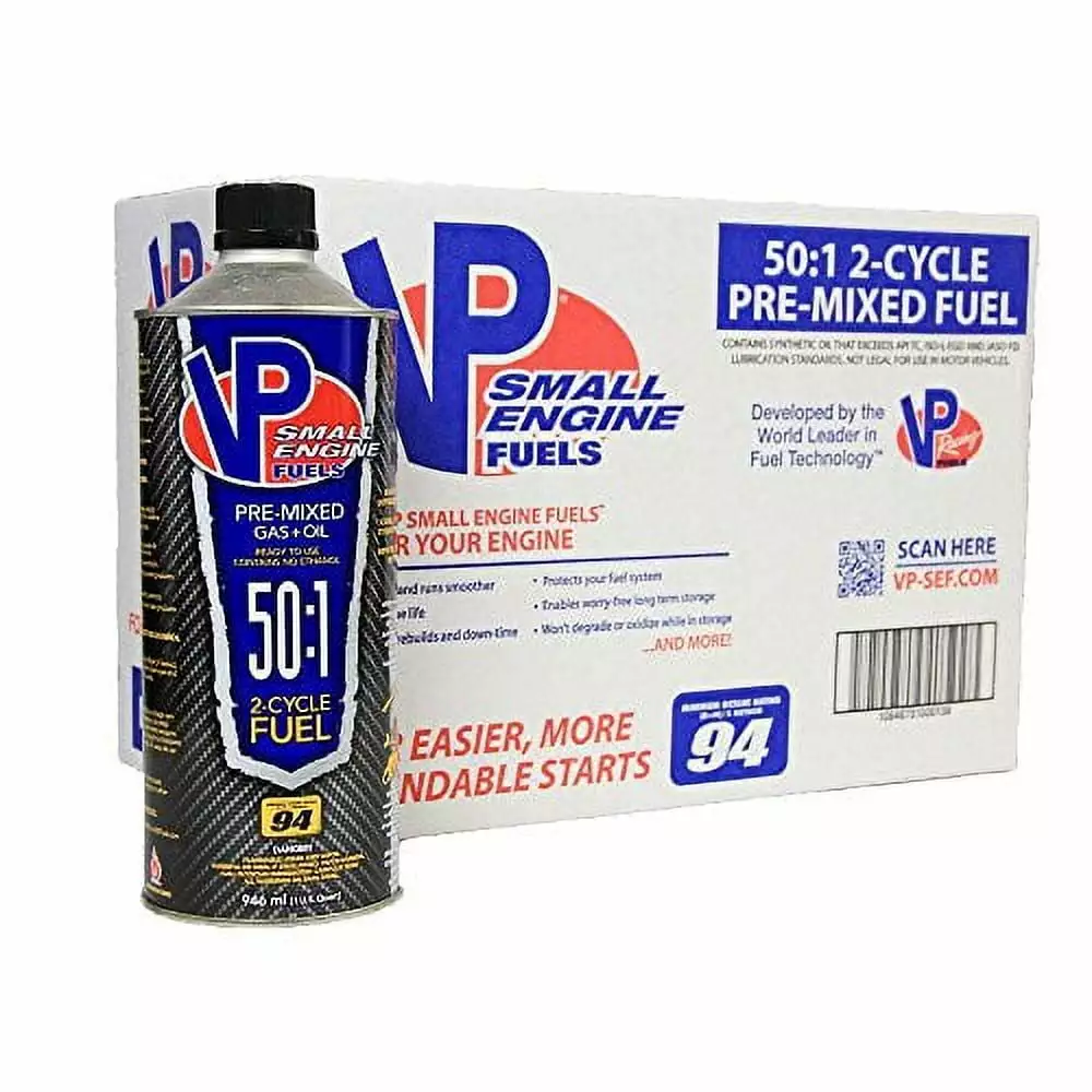 VP Racing Fuels VPR6238 2 Cycle 50-1 Sef Premixed Ethanol Small Engine Fuel. 1 qt. - Case 8