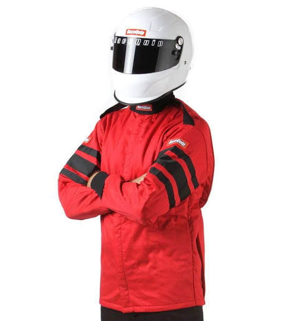 RaceQuip 121013RQP 120 Series Driving Jacket SFI 3.2A/5 Red/Black Stripe Medium