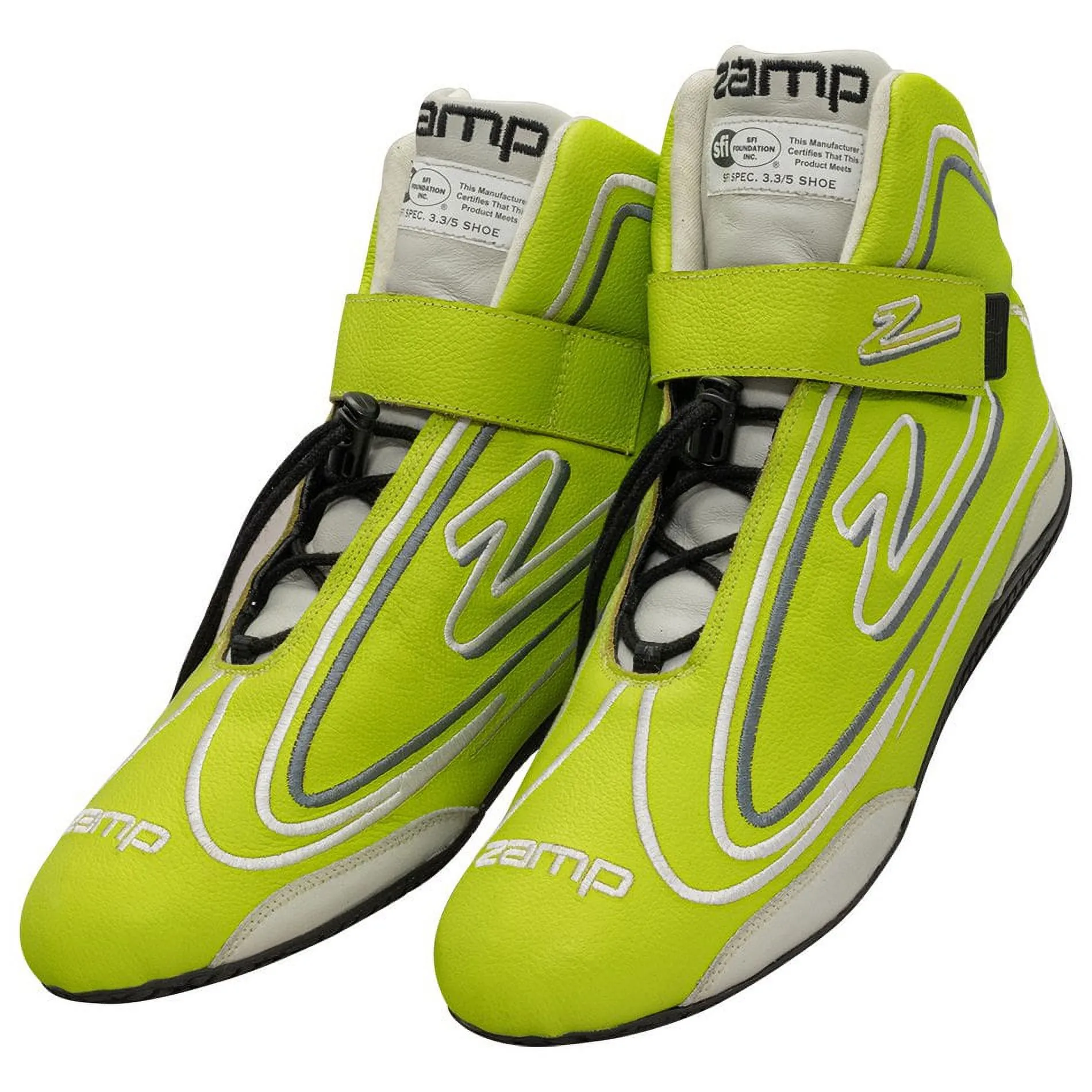 Zamp RS003C0913 ZR-50 Driving Shoes - Mid-Top - SFI 3.3/5 Neon Green - Size 13 Zamp Racing