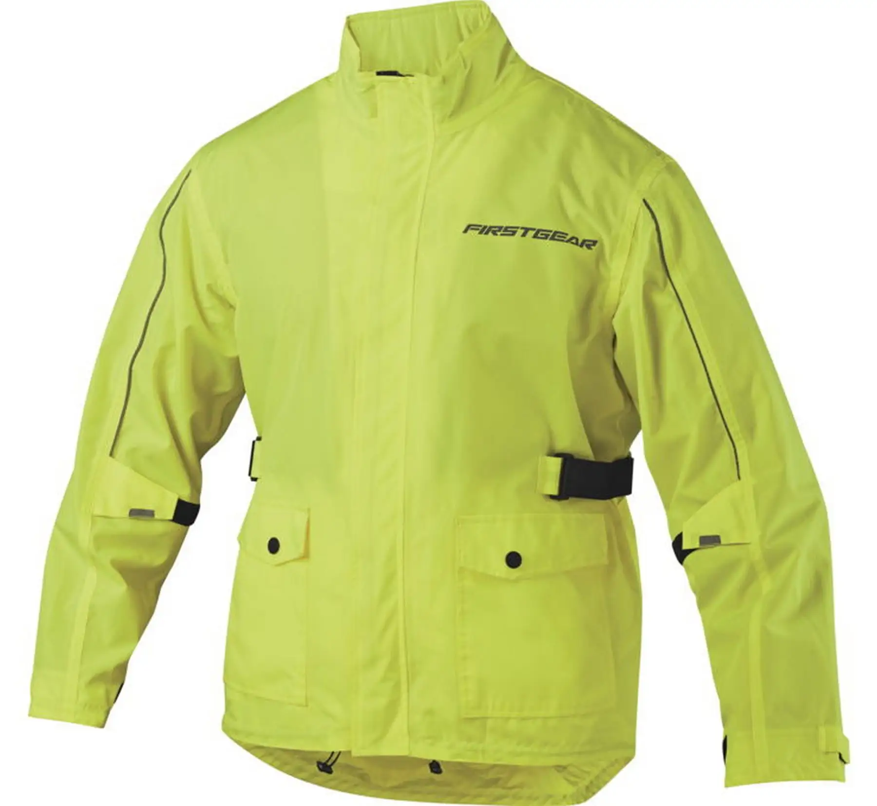 FirstGear Splash Mens Motorcycle Rain Jacket Hi Viz Yellow LG L