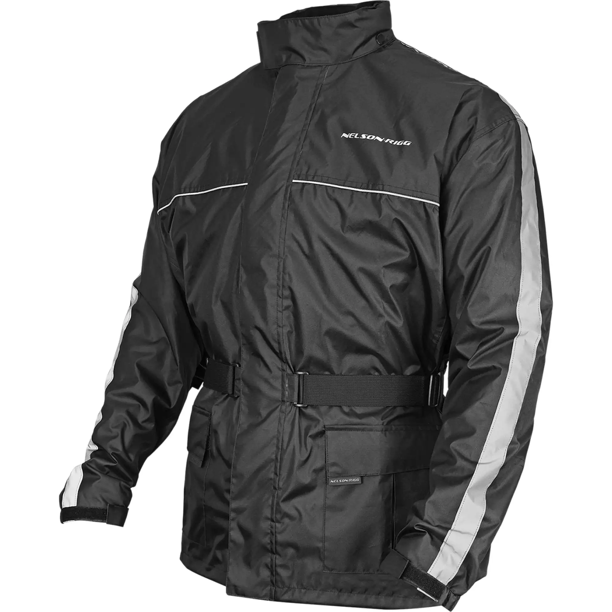 Nelson-Rigg Solo Storm Mens Motorcycle Rain Jacket Black MD 3xl