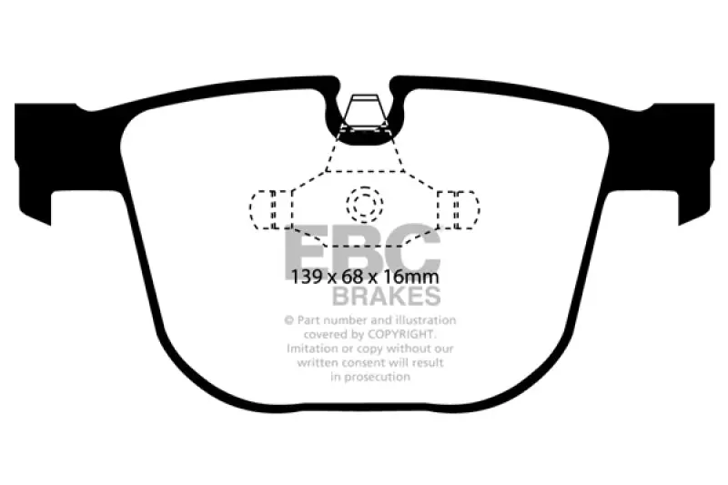 EBC 10-14 BMW X5 4.4 Twin Turbo 50 Greenstuff Rear Brake Pads High Performance