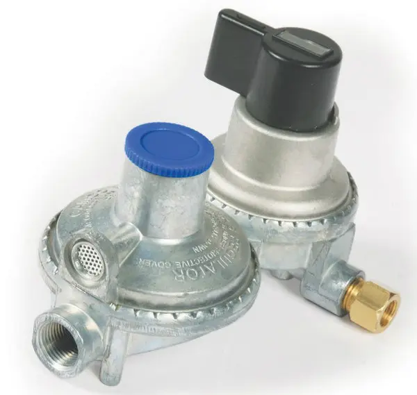 Camco 59005 RV Double Stage Propane Auto Changeover Regulator High Pressure Safety