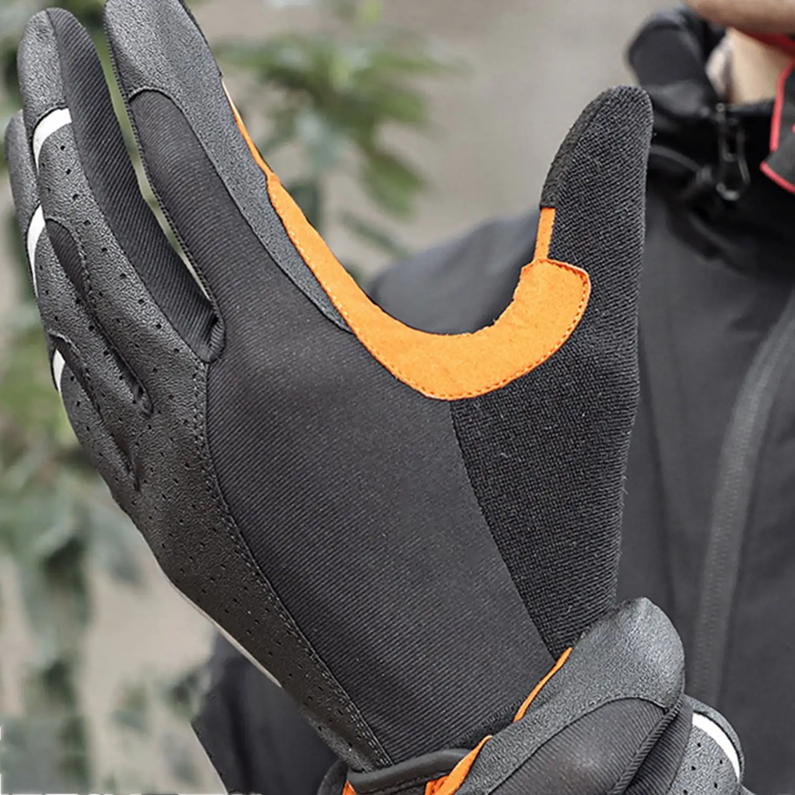 2024 Anti Skid Bike Motorcycle Riding Gloves Shock Absorbing Full Finger Touch Screen Cycling Gloves Black and Yellow M p ...