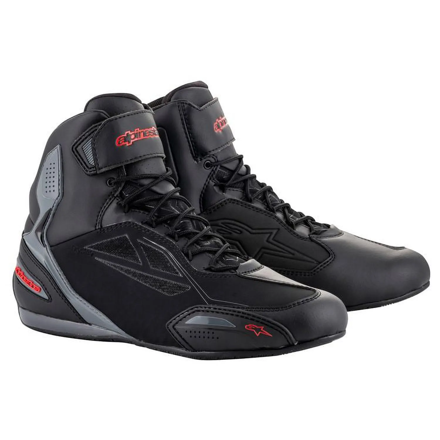 Alpinestars Faster-3 Drystar Shoes - Black/Gray/Red - 6 - MGW-16513