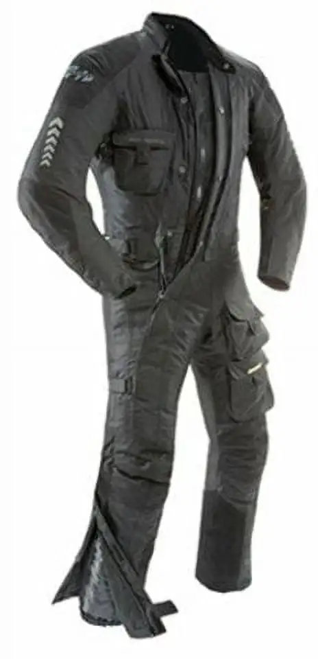 Joe Rocket 'Survivor' Mens Black/Hi-Visibility Yellow Textile Riding Suit Small