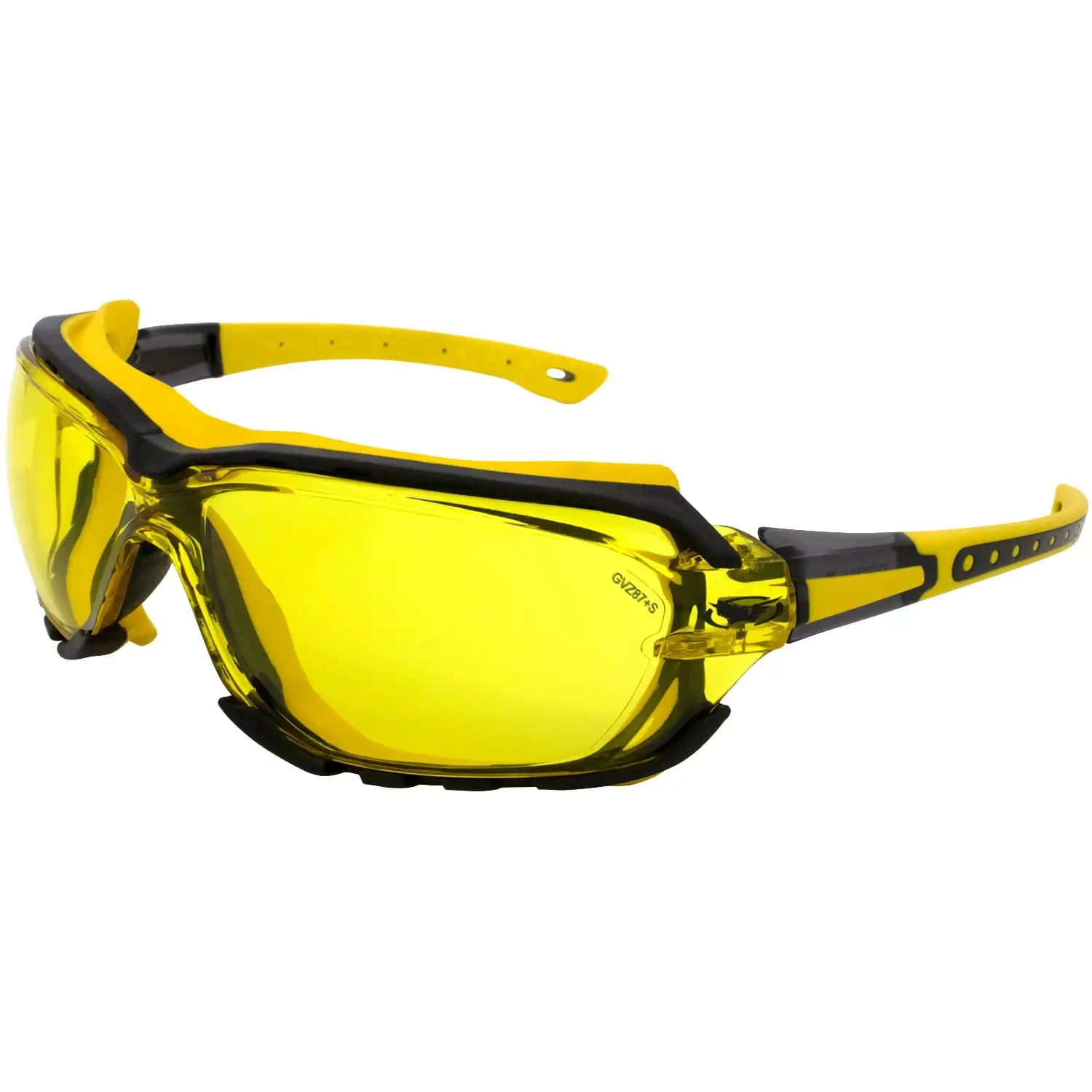 Global Vision Octane Sport Motorcycle Riding Safety Glasses Yellow Gasket Yellow Lens