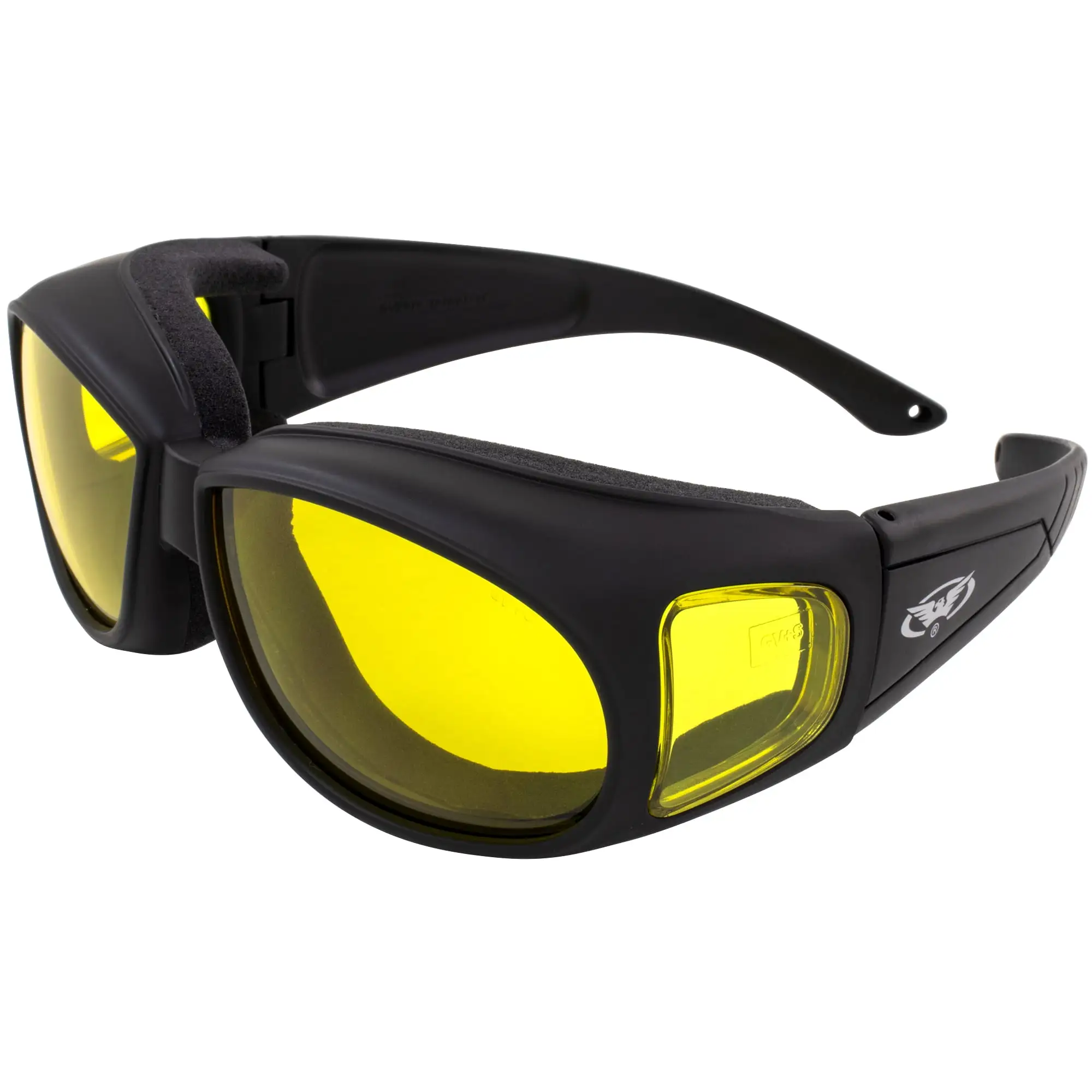 Outfitter Foam Padded Fits Over Most Eyeglasses Yellow Lenses Meets ANSI Z87.1-2003 Standards Safety Eyewear Global Vision