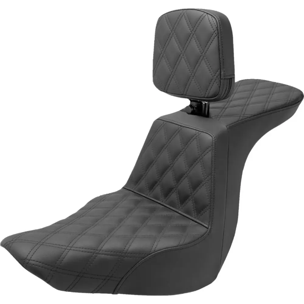 Saddlemen 2018-2024 FLSB FXLR S Tour Step-Up Seat Rider Backrest Front & Rear LS Motorcycle Accessories Black